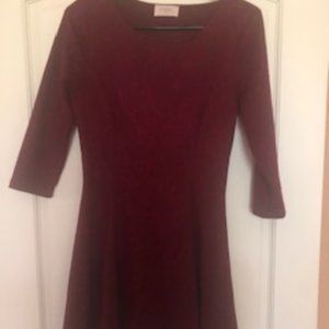 Atar'd State Maroon 3/4 sleeve dress Small